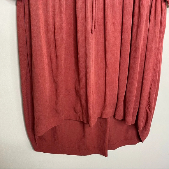 Just Female Terracotta Rust Red Canyon Tie Lace Up Front Smock Dress Size XS - Picture 8 of 11